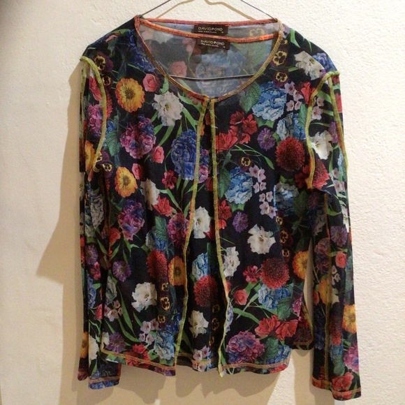 David Pond Tops - David Pond  - floral print sleeveless top and cardigan set, size 12